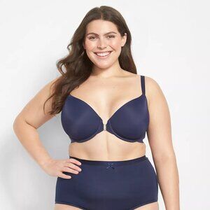 Lane Bryant Totally Smooth Full Coverage Front-Close Bra in Cerulian Size 38F